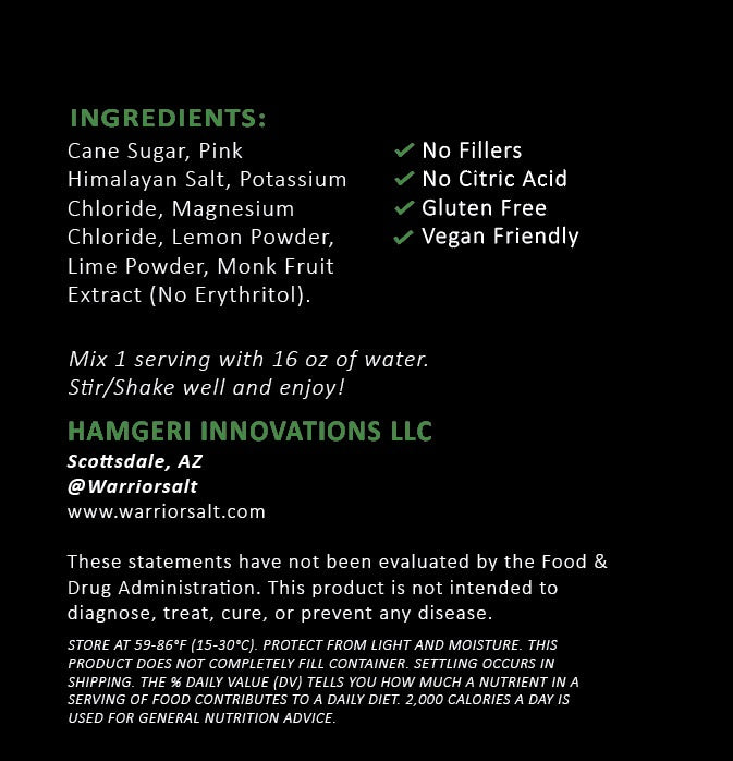 Warrior Salt Citrus Blend Electrolytes